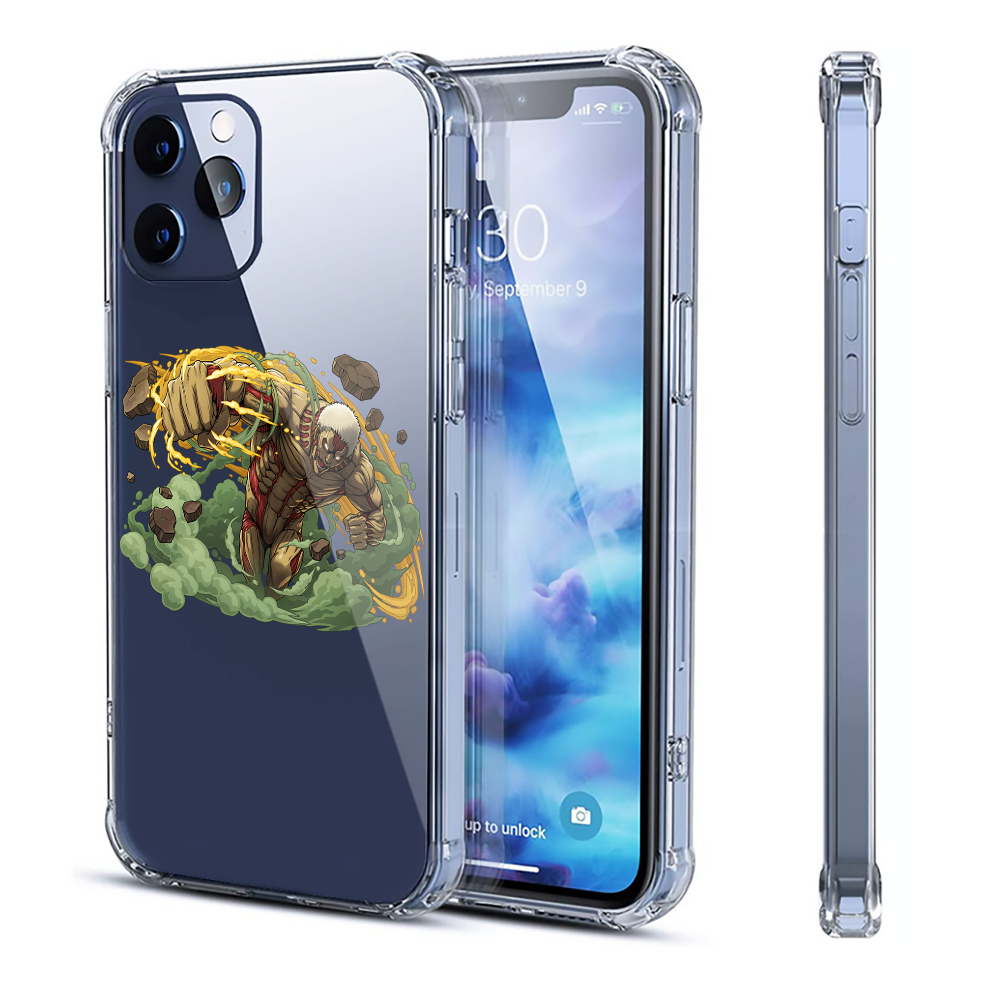 （画像用） 進撃の巨人 Attack on Titan 【iPhone 12シリーズ対応】透明スマホケース（クリアソフトケース）